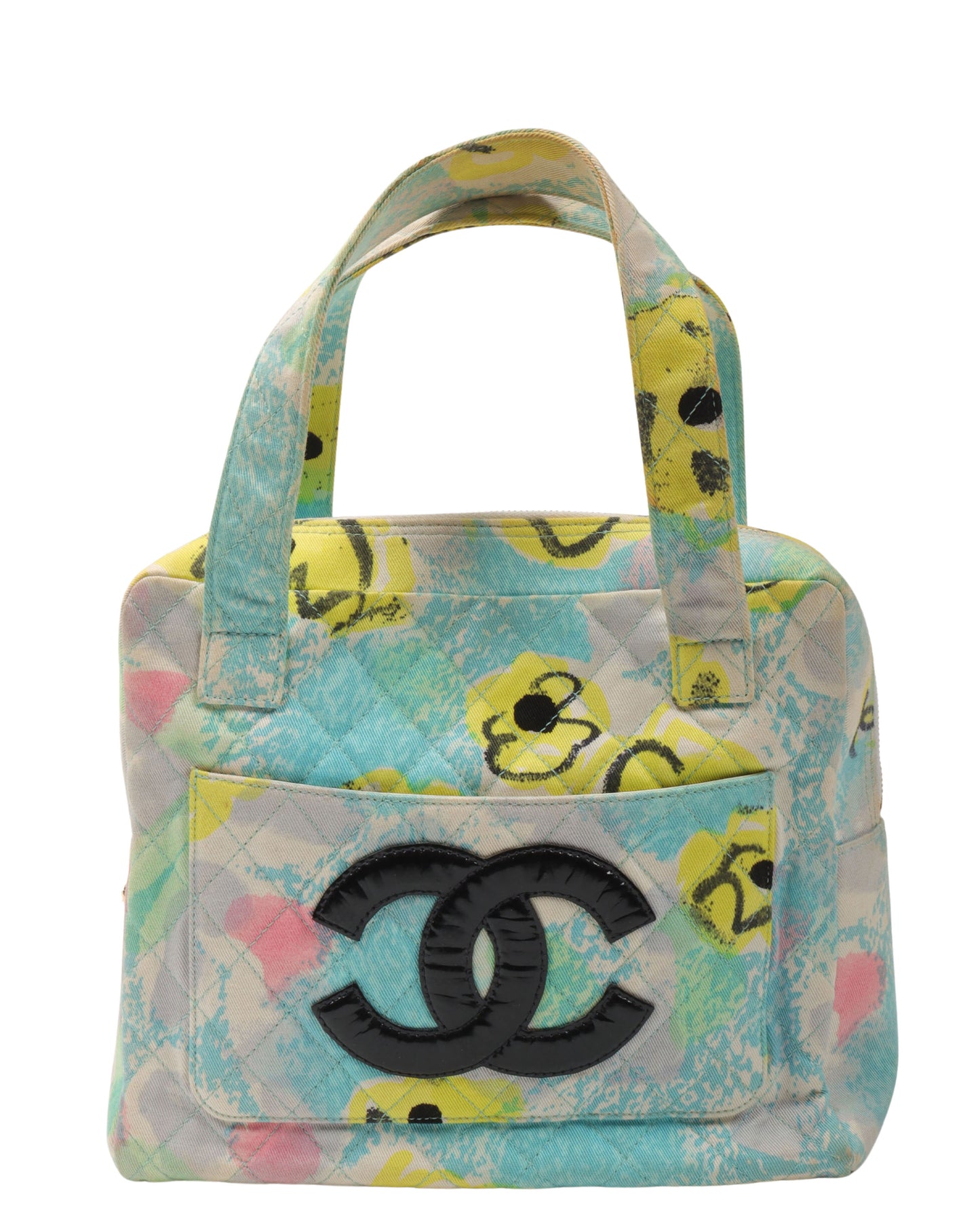 Canvas and Patent Leather CC Mini Tote