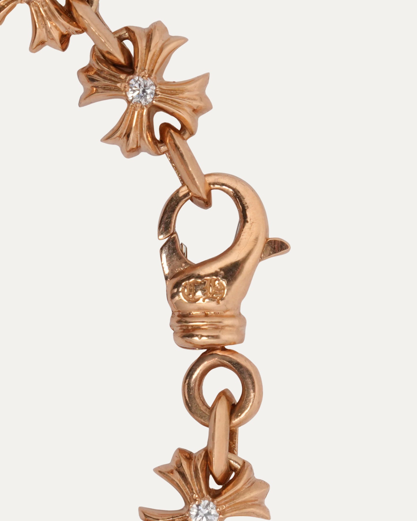 Gold Diamond X Link Bracelet