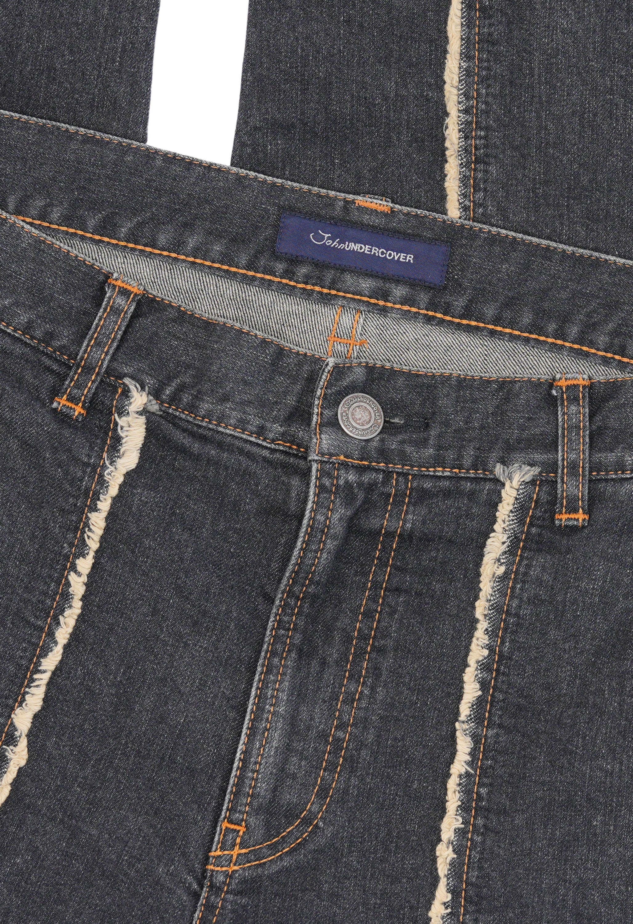 Reconstructed Raw Centre Seam Denim Jeans