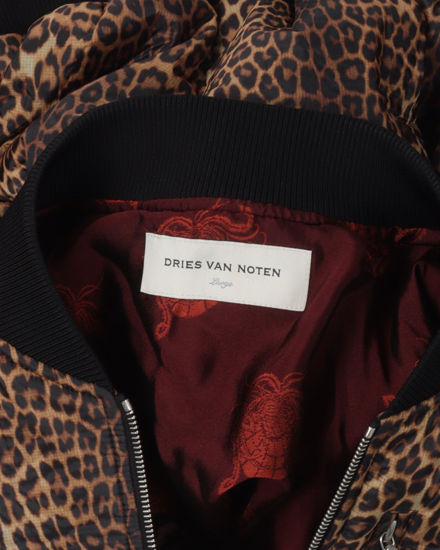Leopard-print Satin Jacket
