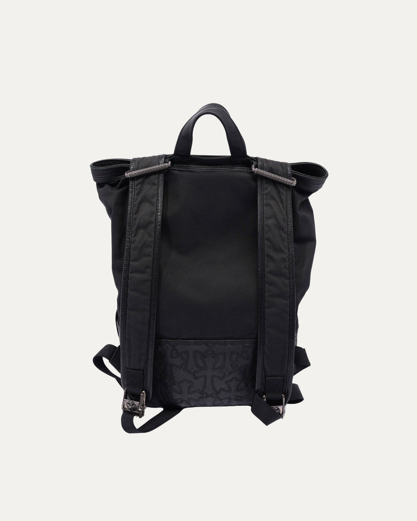 Cross Patch Two Way Zipper Backpack