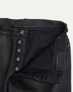 Leather Cross Patch Pants