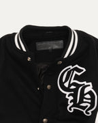 Cashmere and Leather Varsity Jacket