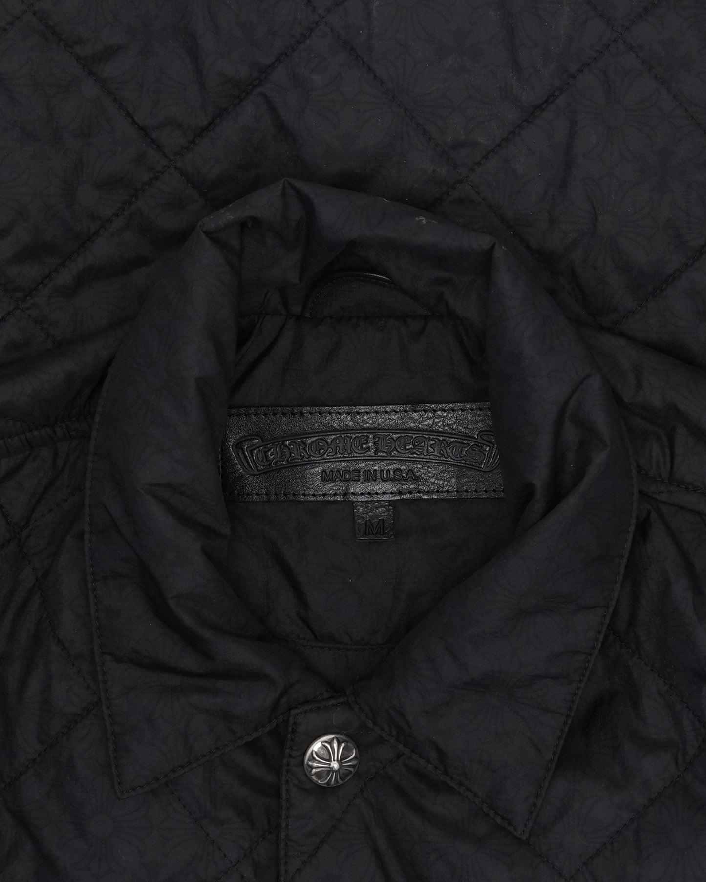 CH Embroidered Monogram Quilted Shirt Jacket
