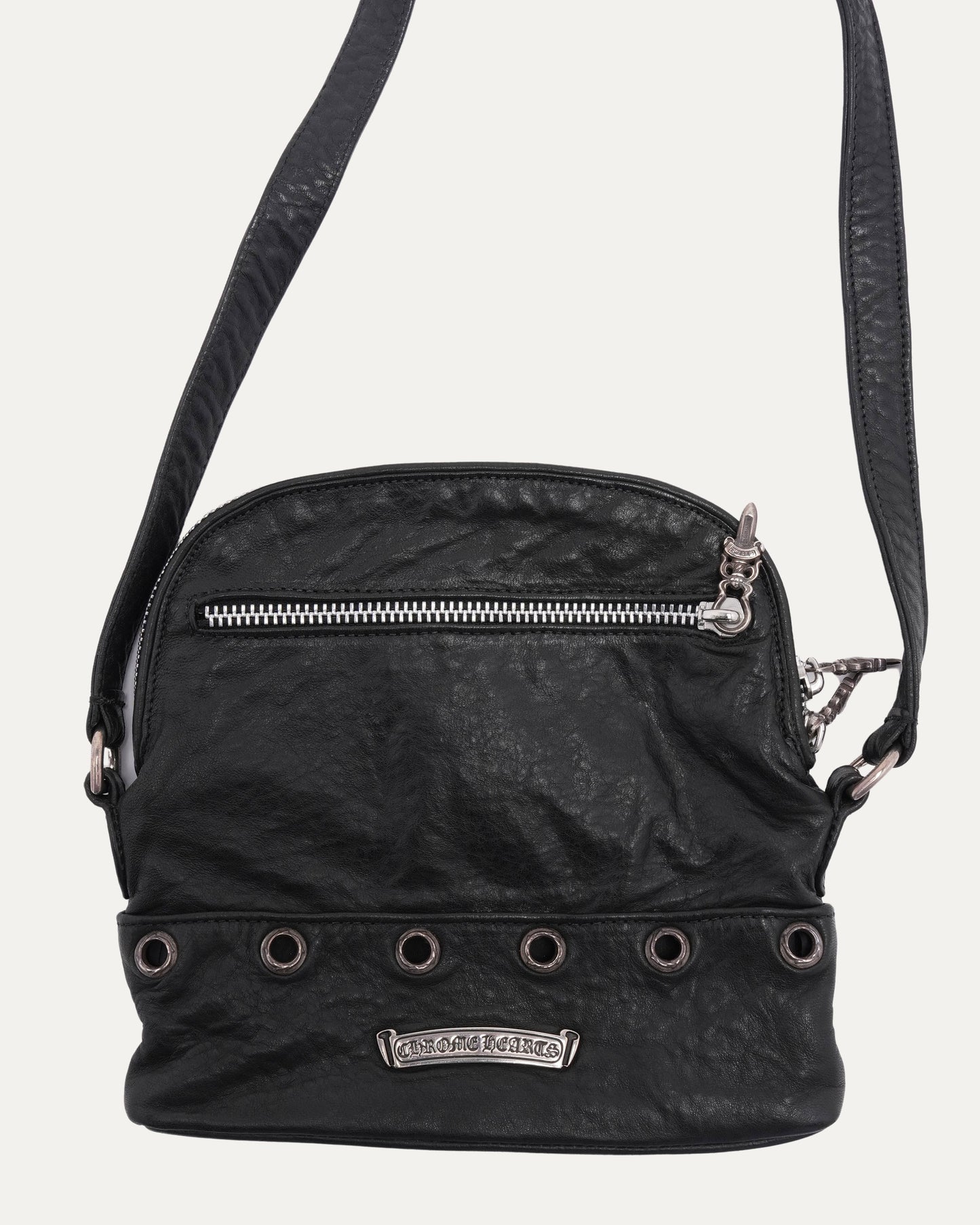 Dagger Embellished Grommet Crossbody Bag