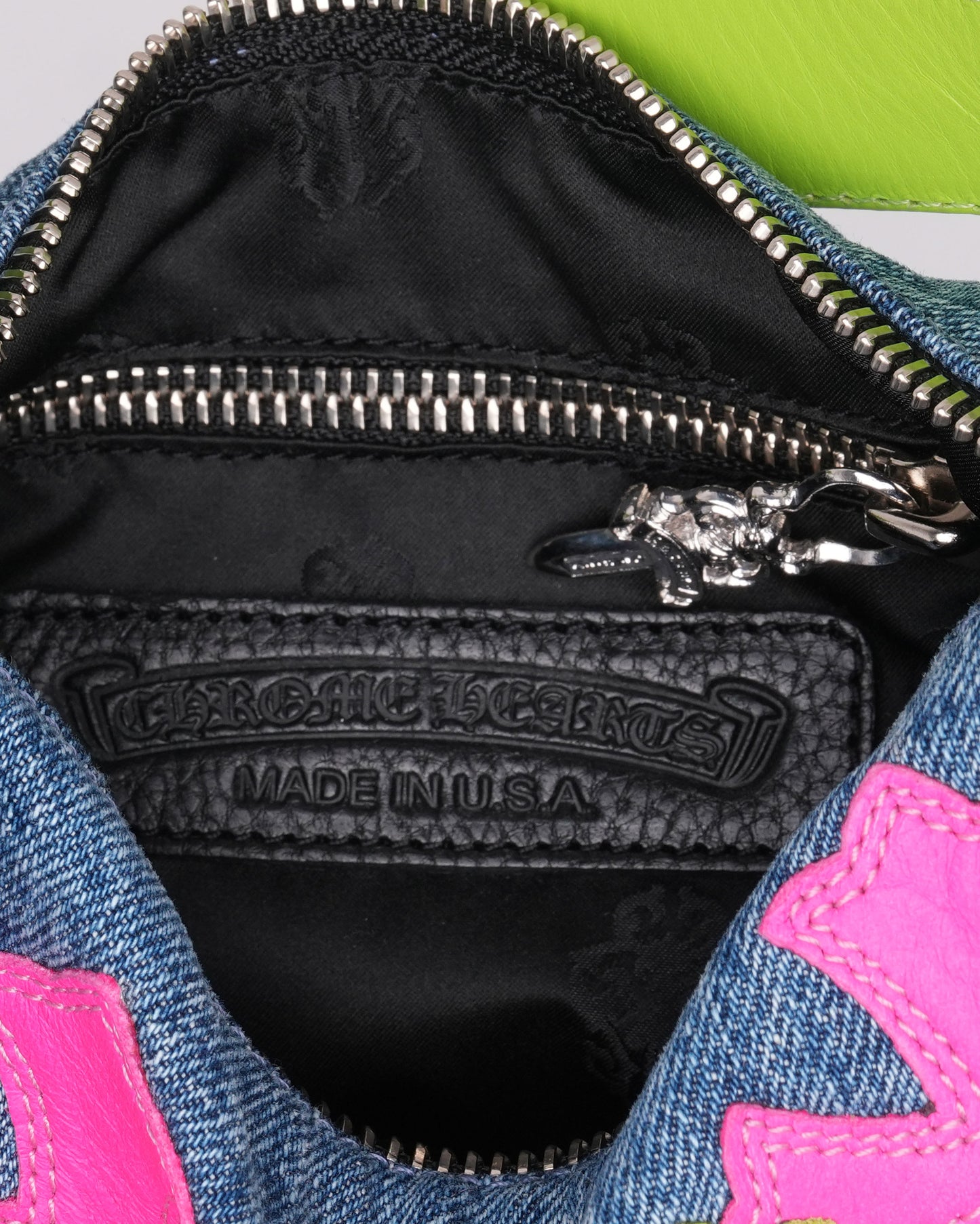 Denim Cross Patch Chicken Nugget Bag