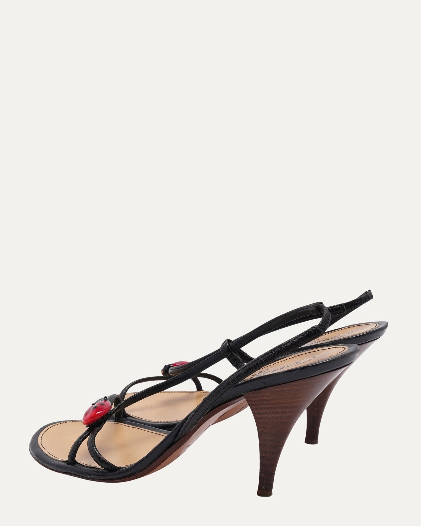 Lady Bug Slingback Heeled Sandals
