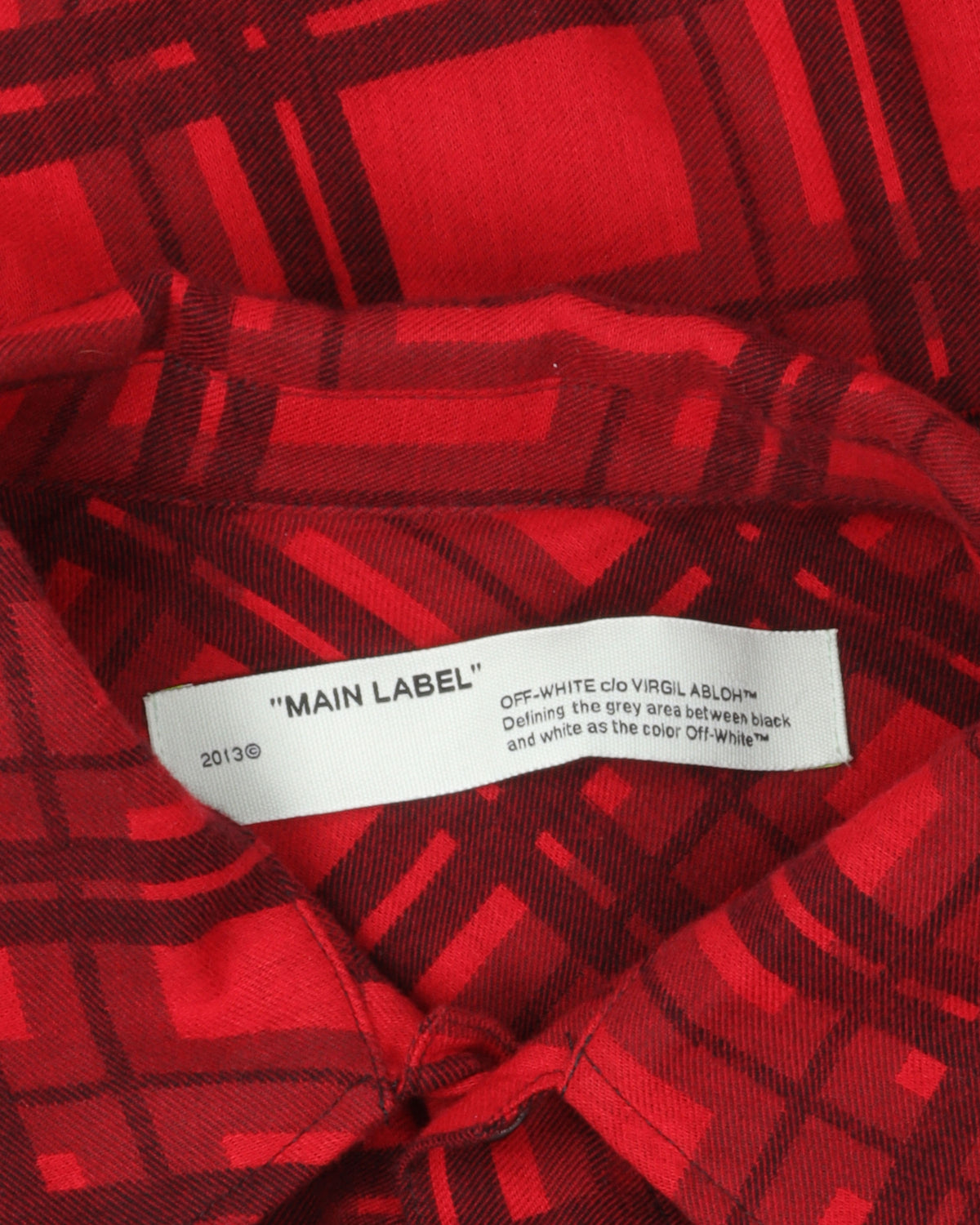 Diagonal Logo Flannel Shirt
