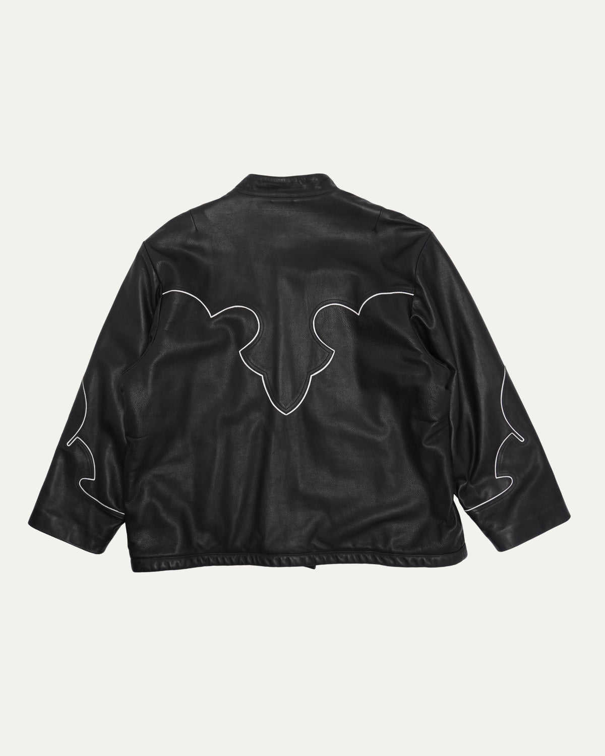 Fleur Piping Leather Jacket