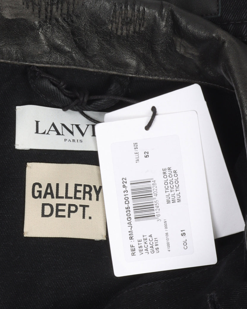 Gallery Dept. Leather Collar Denim Jacket