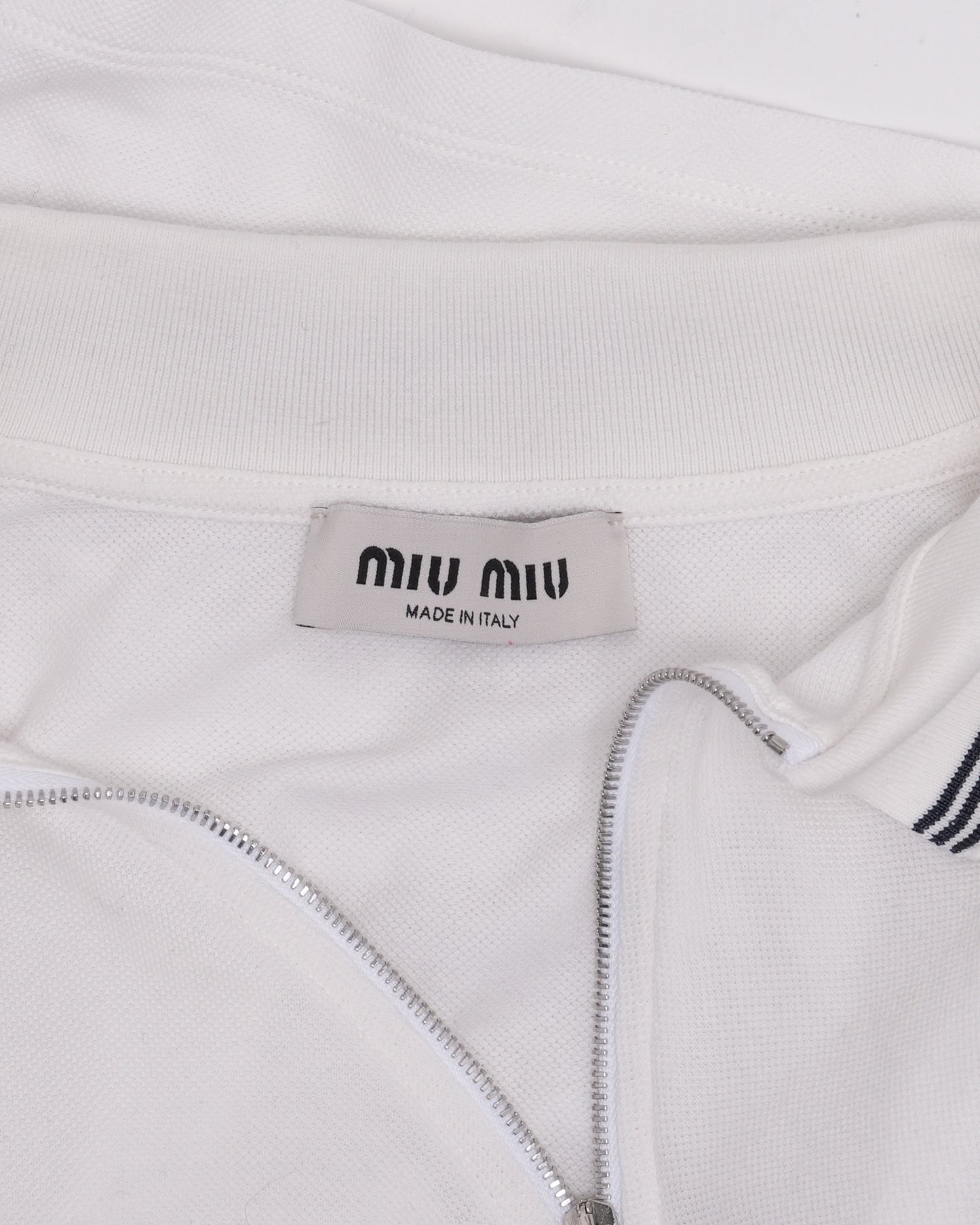 Diagonal Zipper Polo