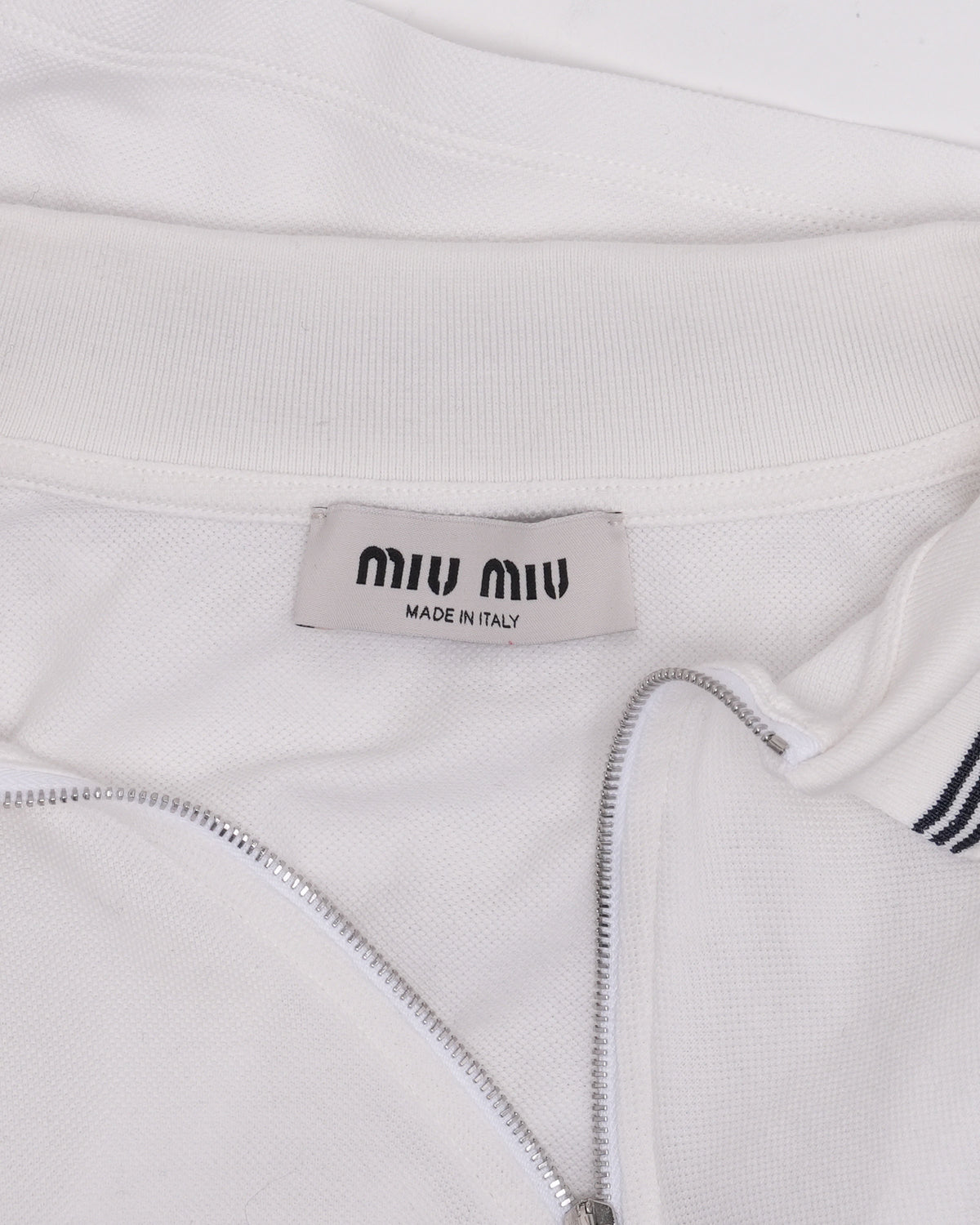 Diagonal Zipper Polo