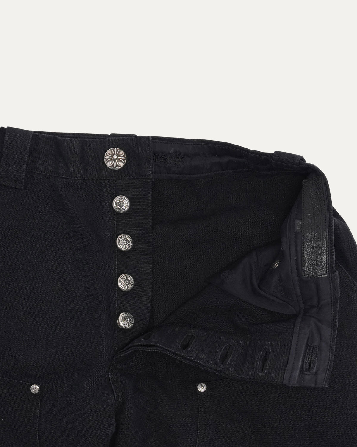 Double Knee Cross Patch Shorts