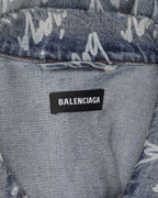 All Over Logo Oversized Denim Jacket