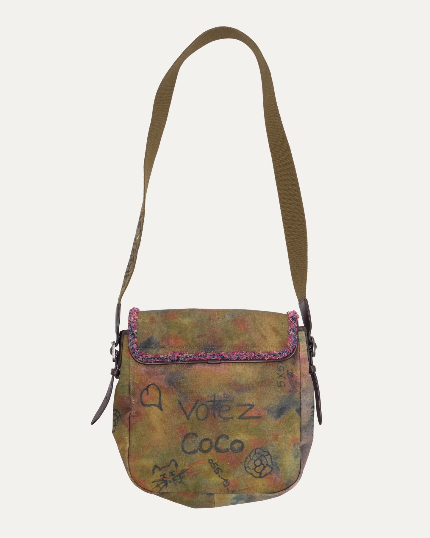 Washed Toile Graffiti On The Pavements Small Messenger Bag