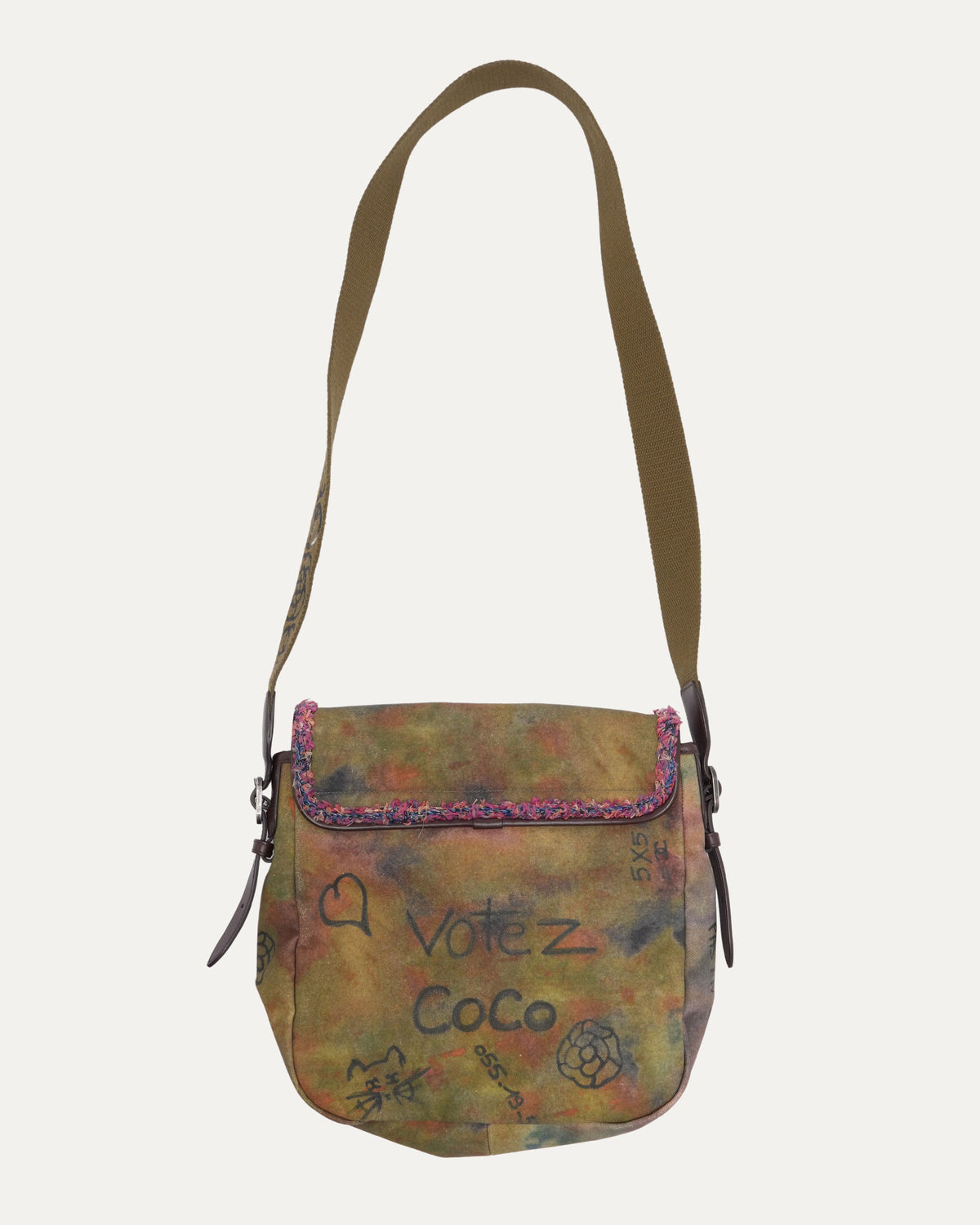 Washed Toile Graffiti On The Pavements Small Messenger Bag