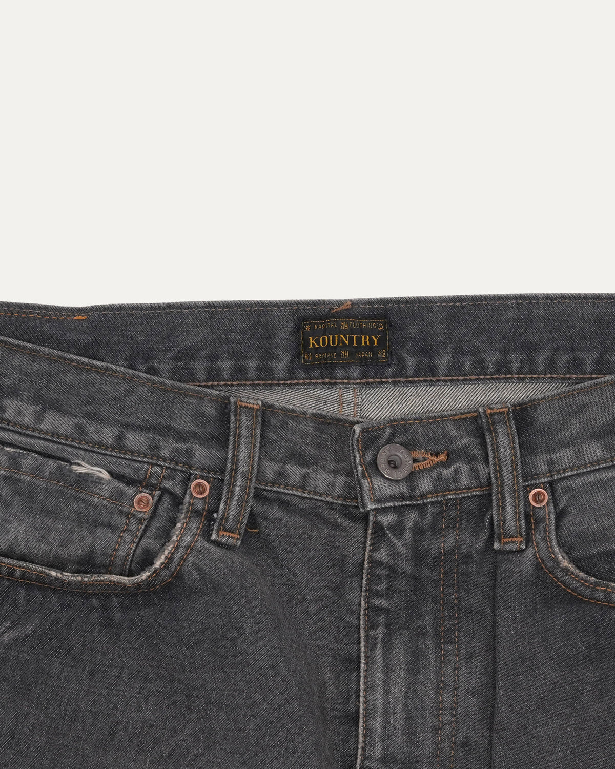 Bone Embroidered Jean Shorts