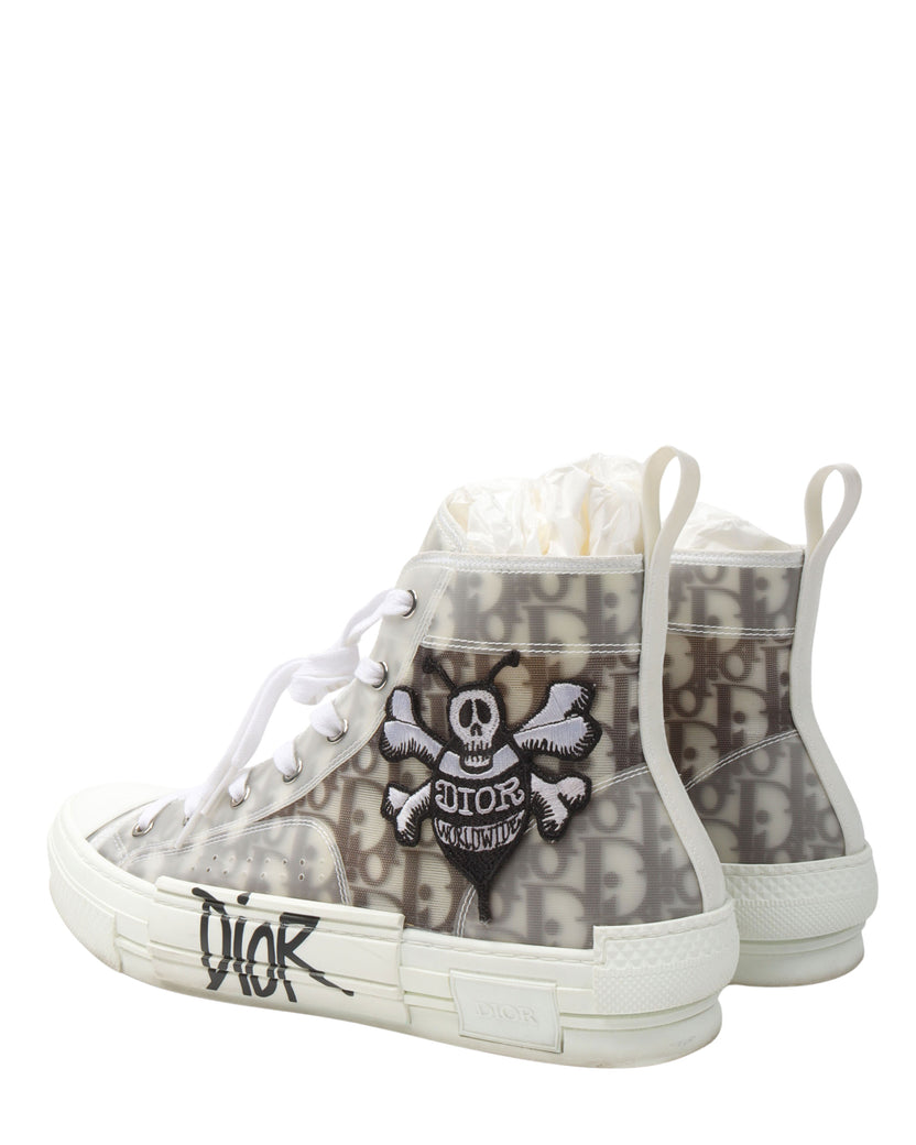 Shawn Stüssy Bee Embroidery Oblique Monogram B23 High-Top Sneakers