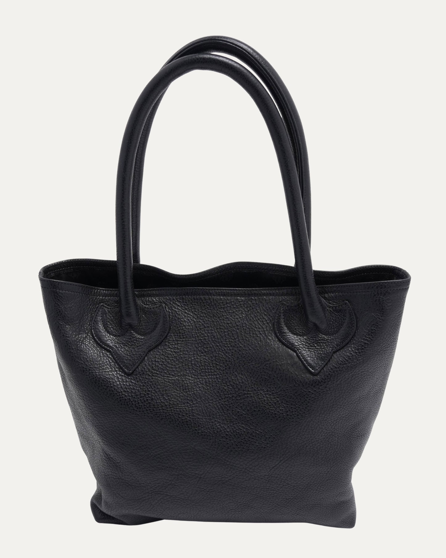 Cross Patch Leather Tote Bag