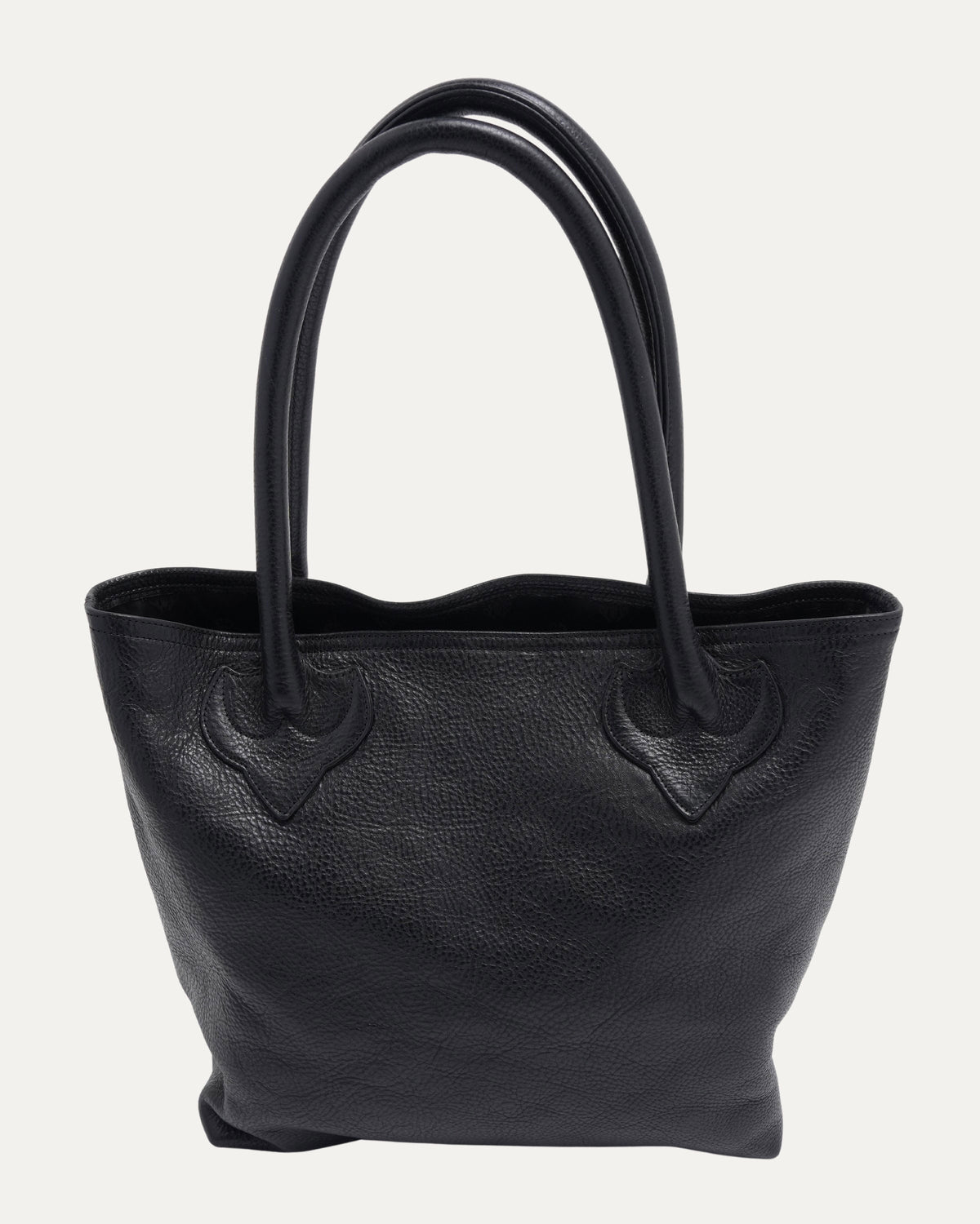Cross Patch Leather Tote Bag