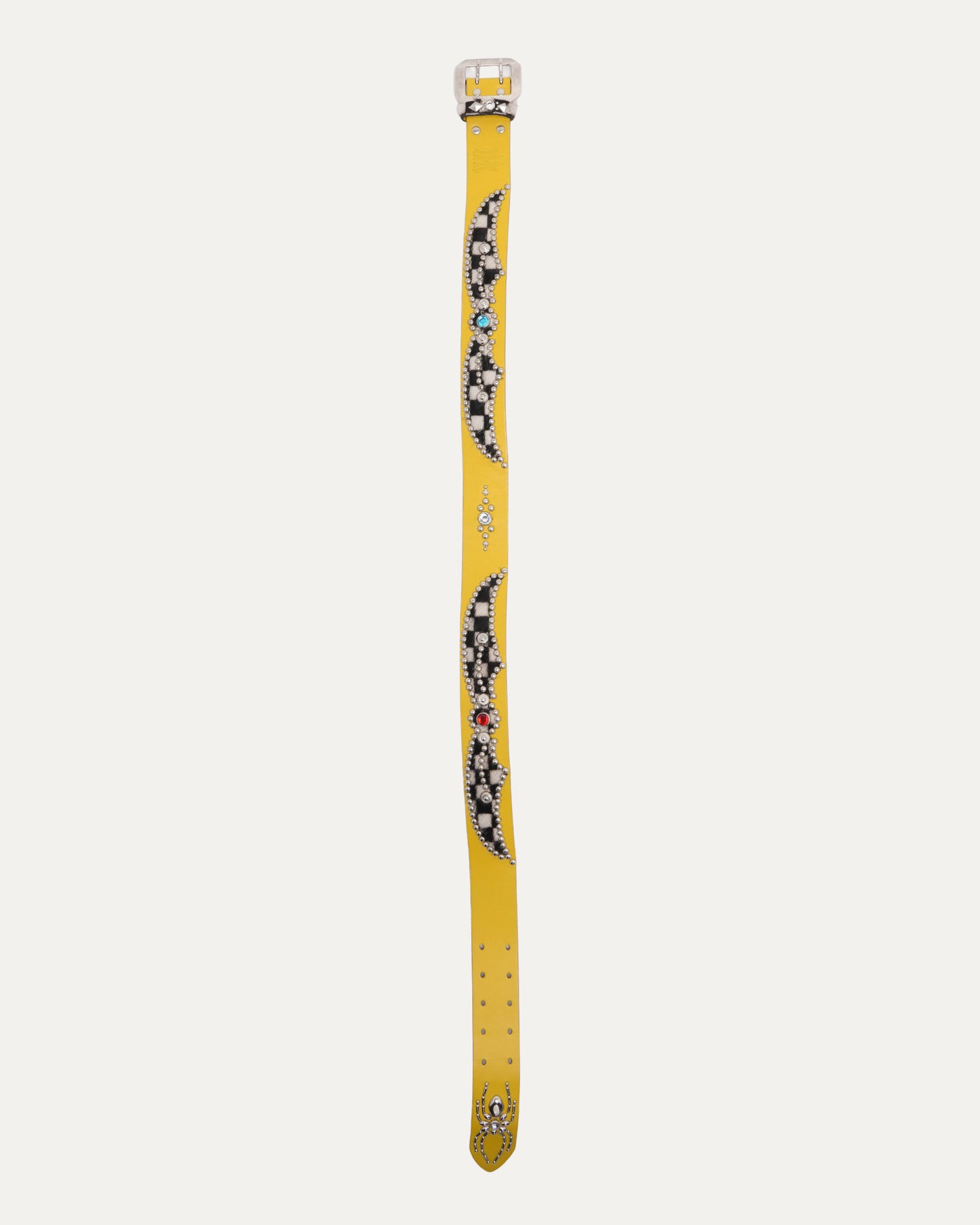Studded Checker Inlay Belt