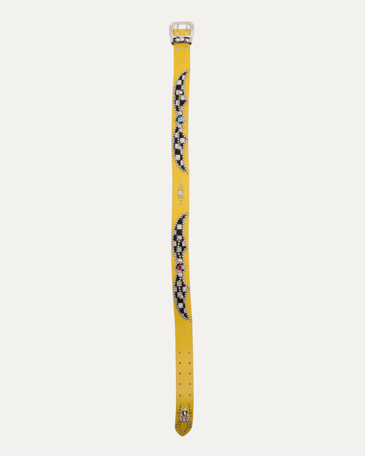 Studded Checker Inlay Belt