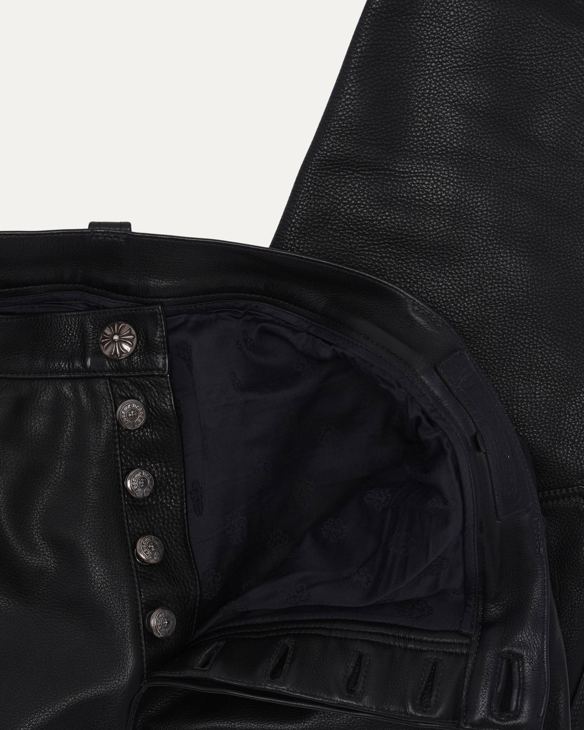 Fleur Knee Leather Carpenter Pants