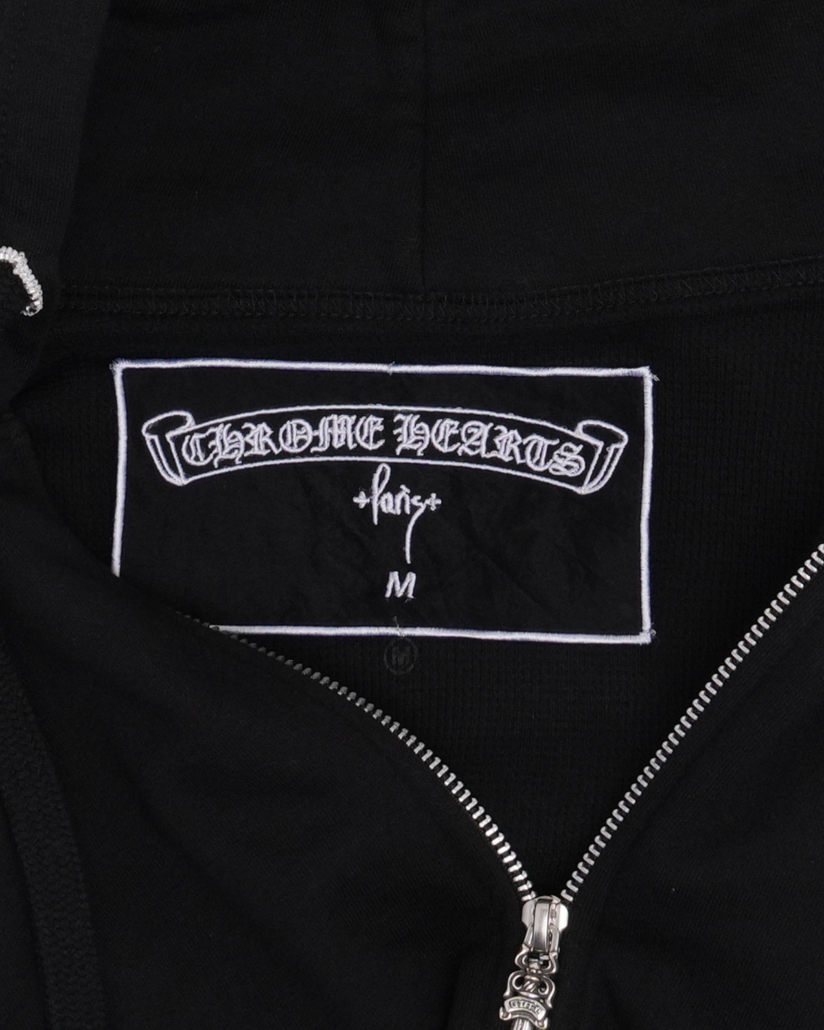 Paris Exclusive Beaded Horseshoe Logo Thermal Zip Up Hoodie