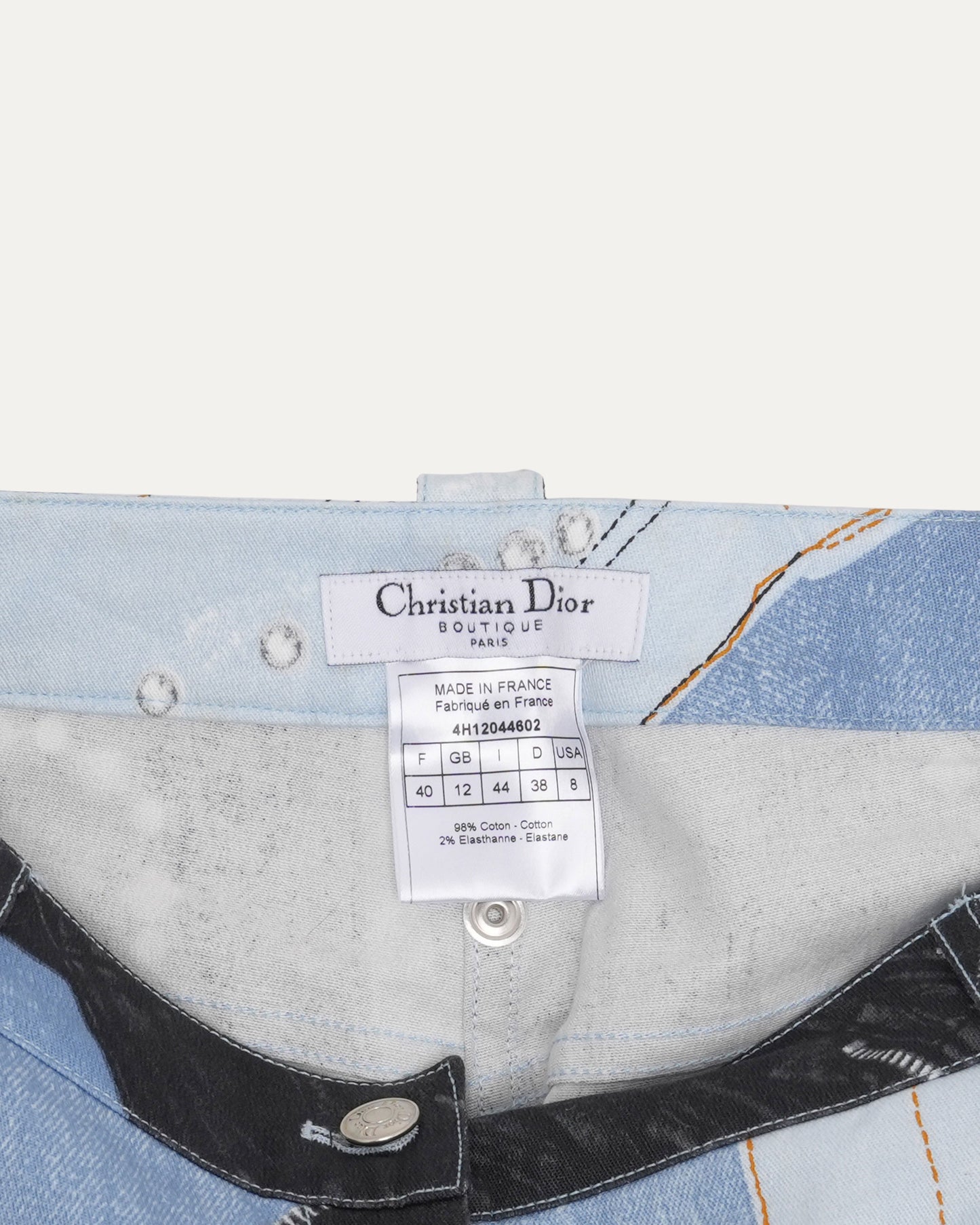 FW 2004 Trompe L'Oeil Denim Print Pants