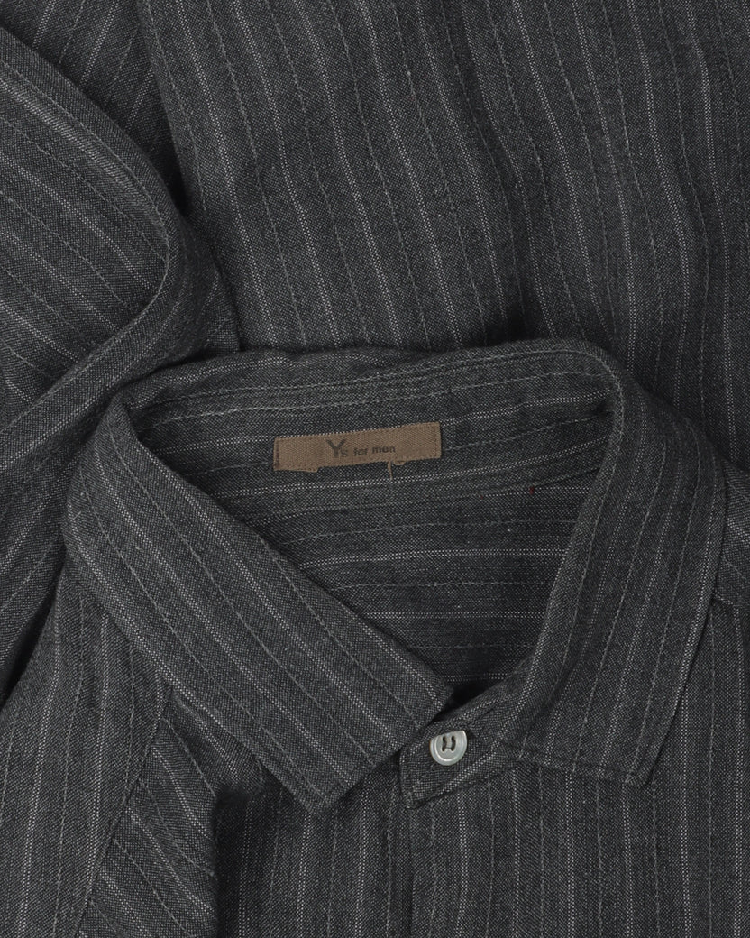 Y's For Men Double Pocket Striped Shirt