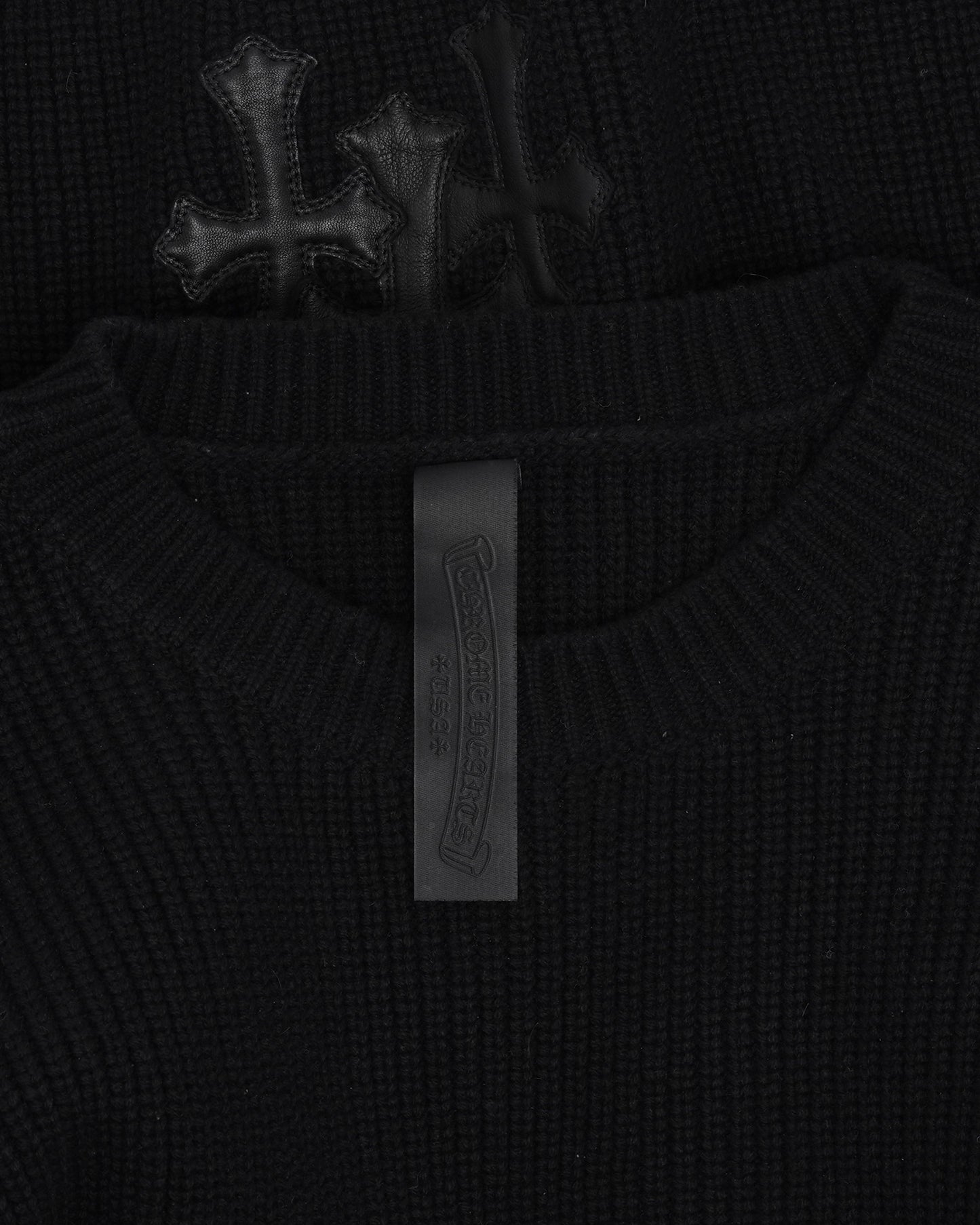 Cashmere Cross Patch Sweater