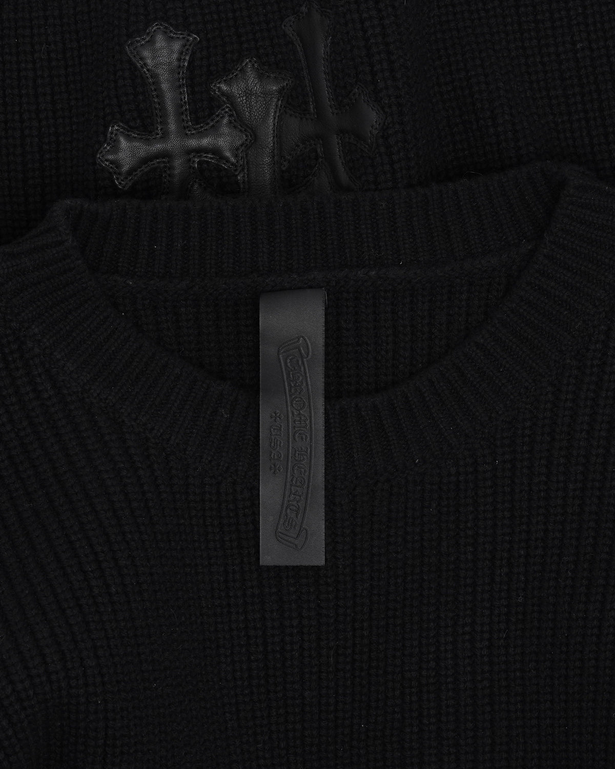 Cashmere Cross Patch Sweater