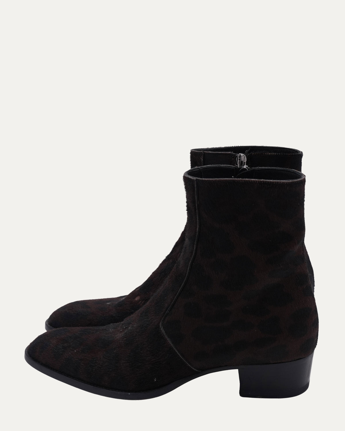 Leopard Print Pony Hair Wyatt Boots