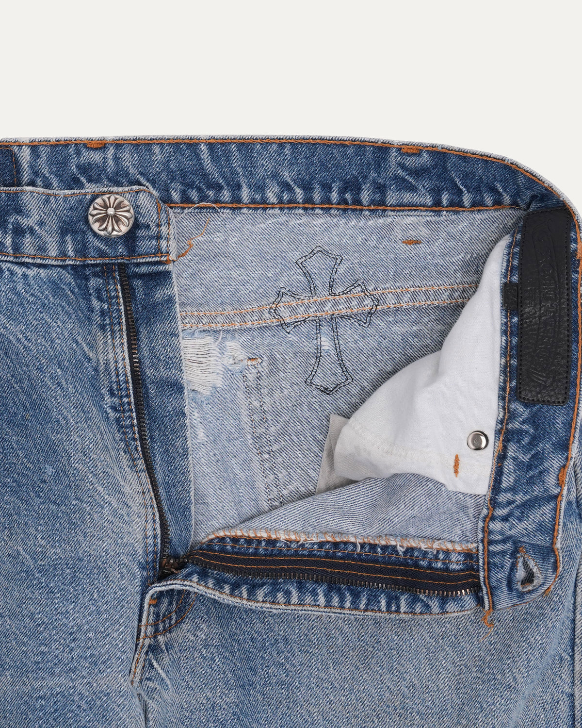 Levi's 517 Orange Tab Cross Patch Jeans