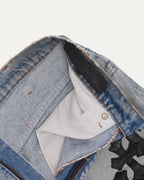 Levi's 505 Orange Tab Cross Patch Cutoff Denim Shorts