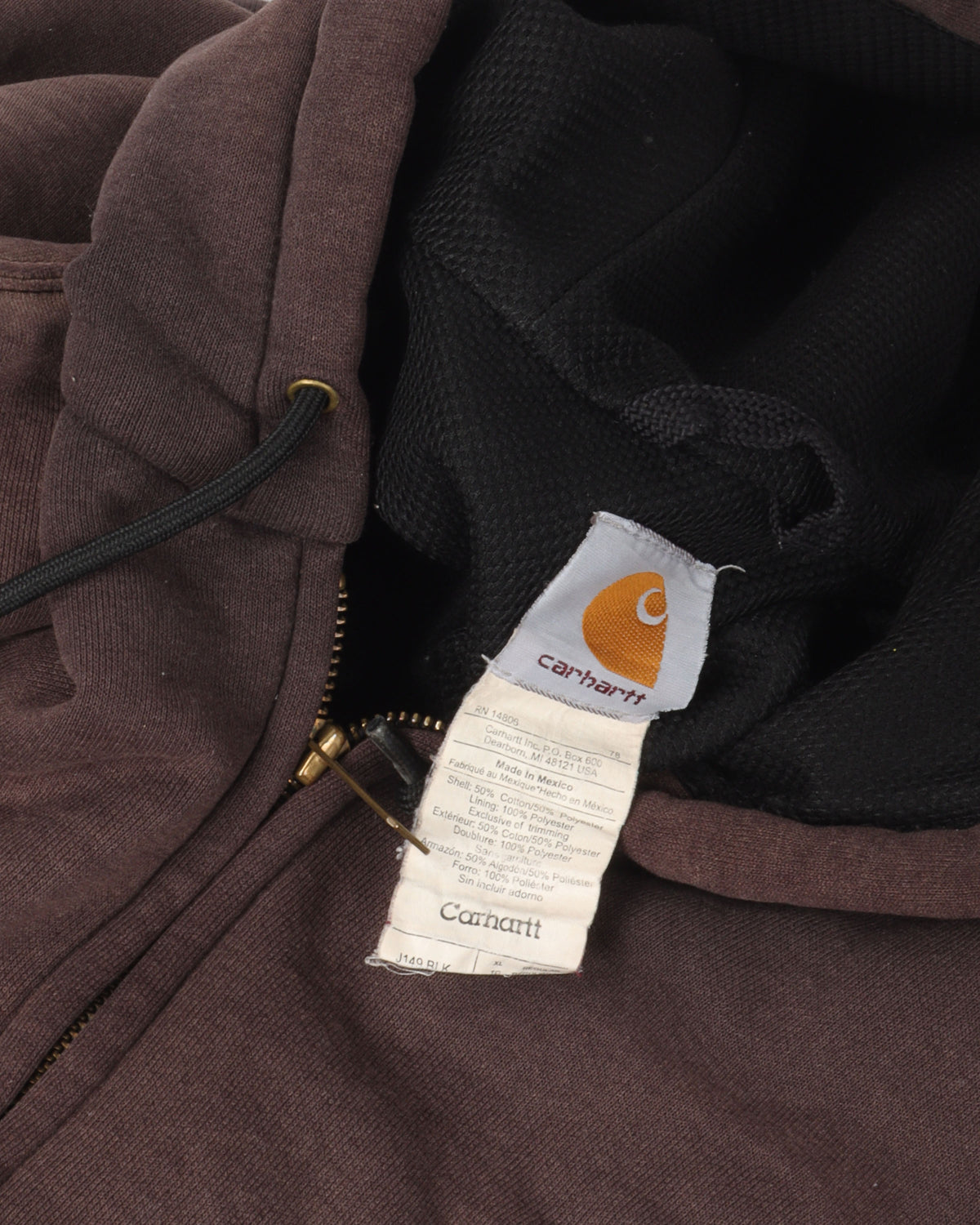 Carhartt Mesh Lined Zip Up Hoodie