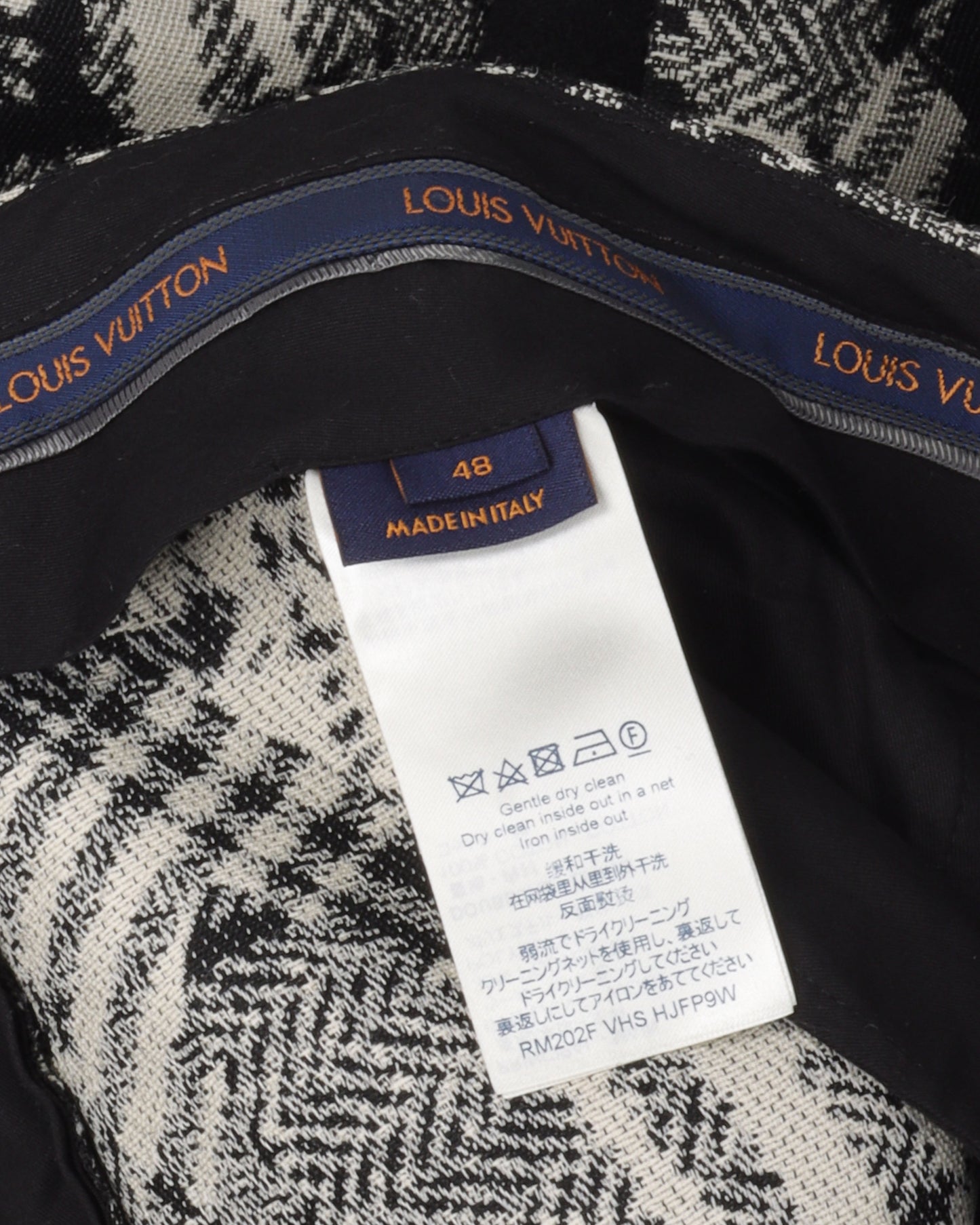 Monogram Wool Blend Plaid Pants