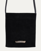 Suede Vine Dagger Crossbody Pouch