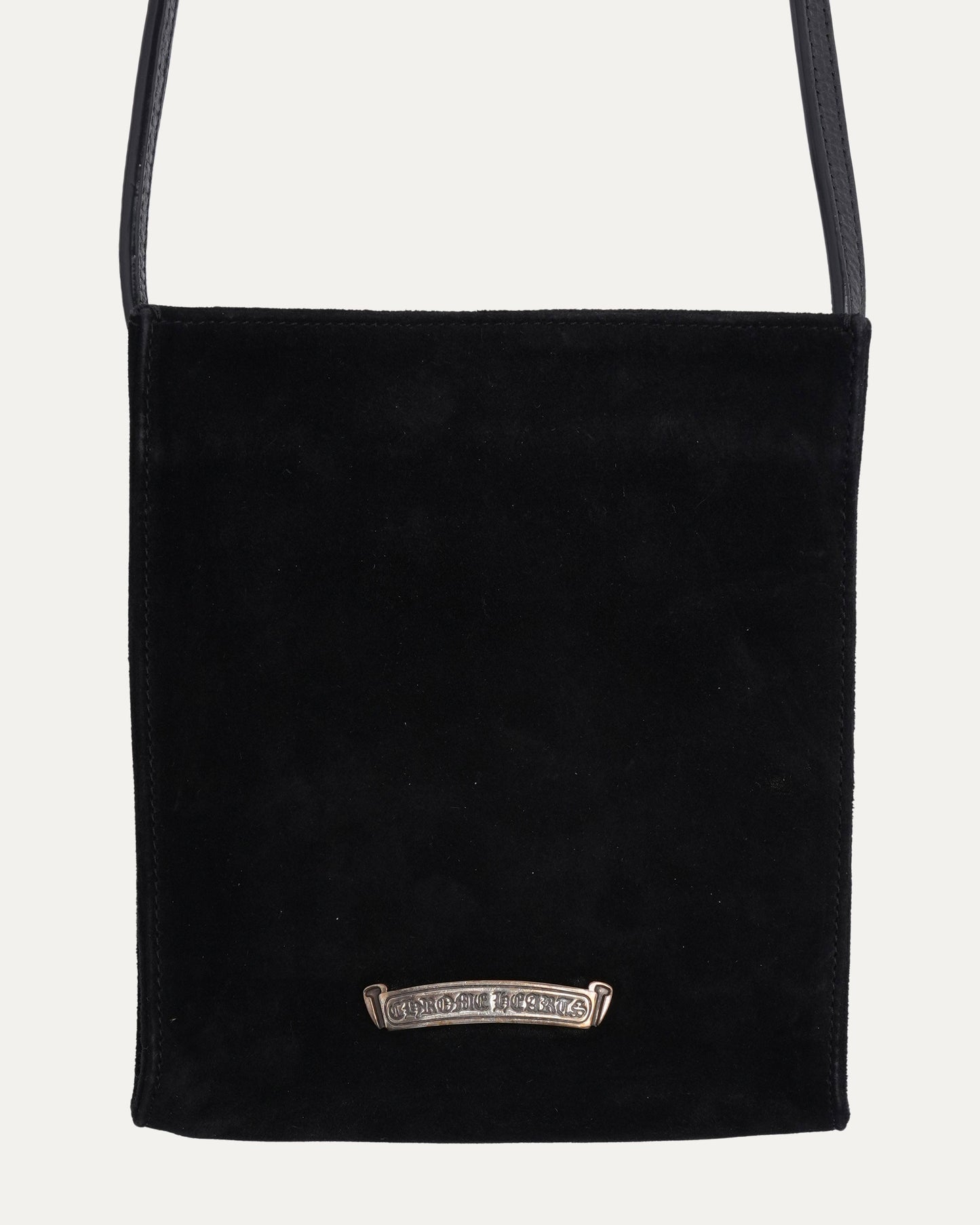 Suede Vine Dagger Crossbody Pouch