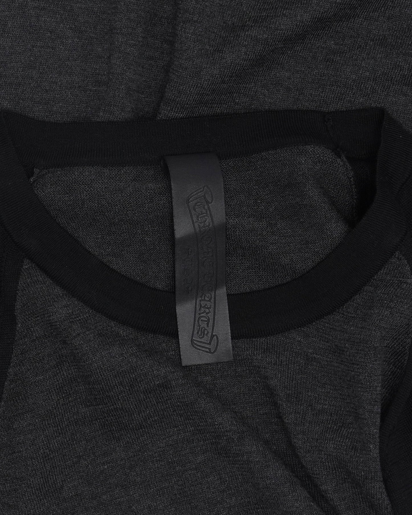 Silk Blend Cross Patch Long Sleeve Raglan T-Shirt