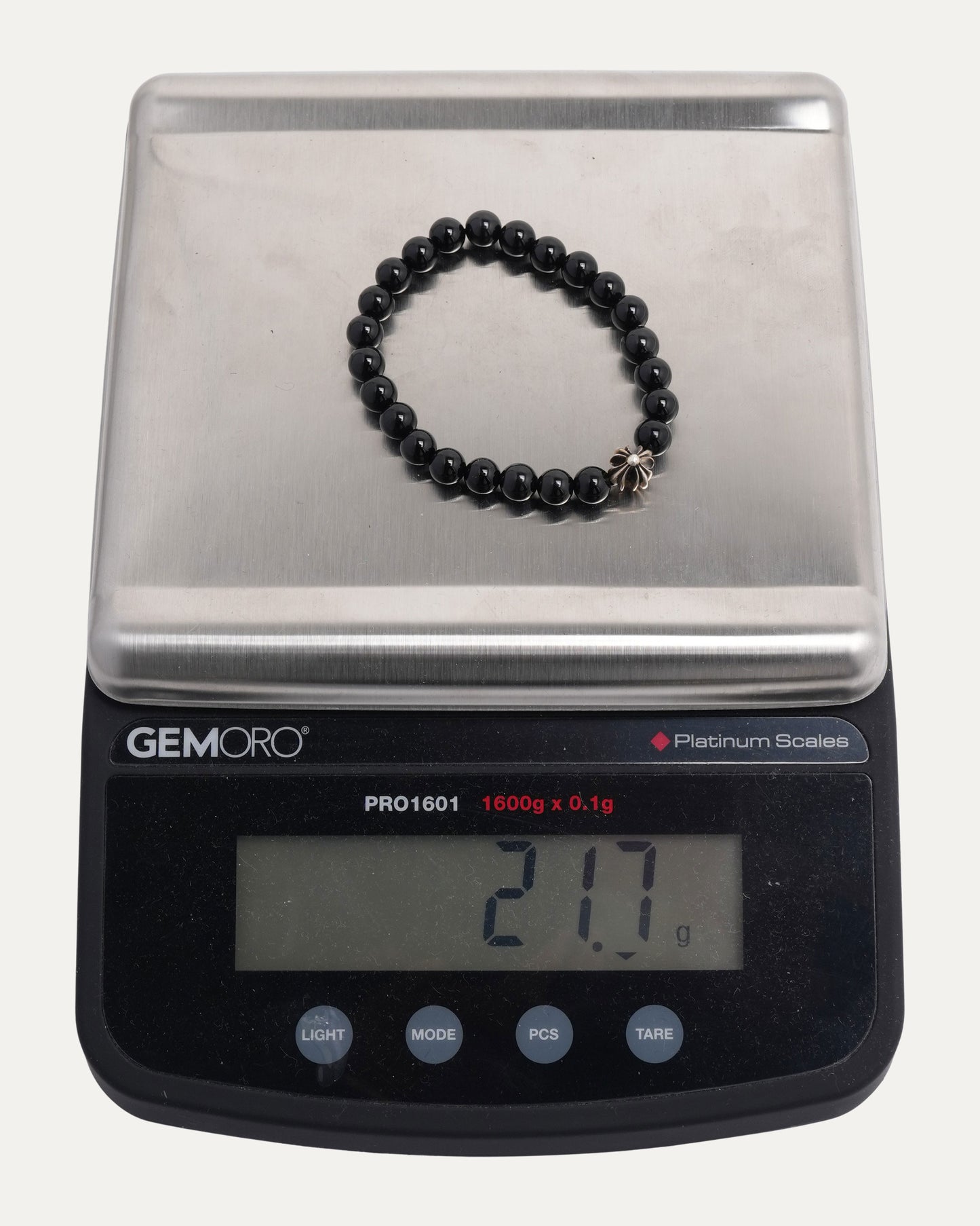 8mm Onyx Plus Cross Bead Bracelet