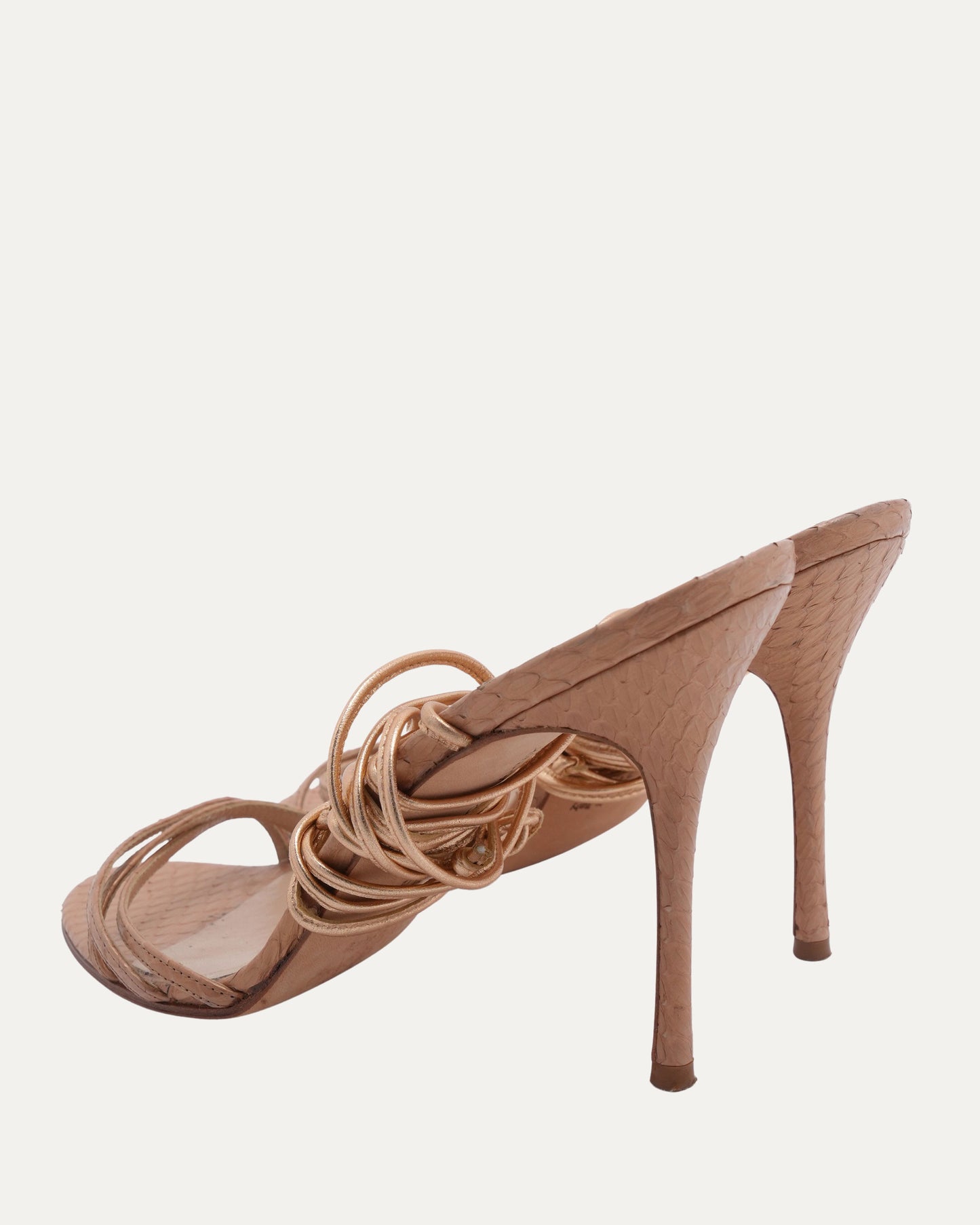 Crocodile Lace Up Heels