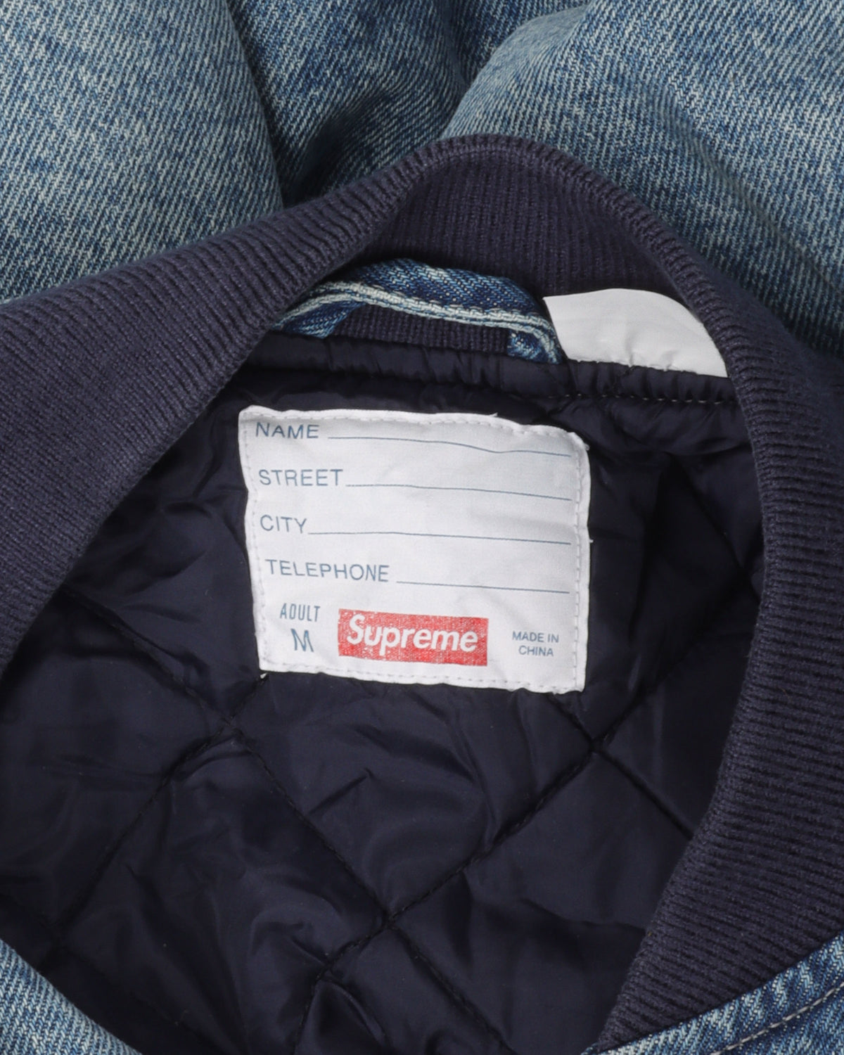 Washed Knockout Denim Varsity Jacket