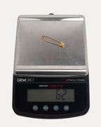 Large Gold and Diamond Safety Pin