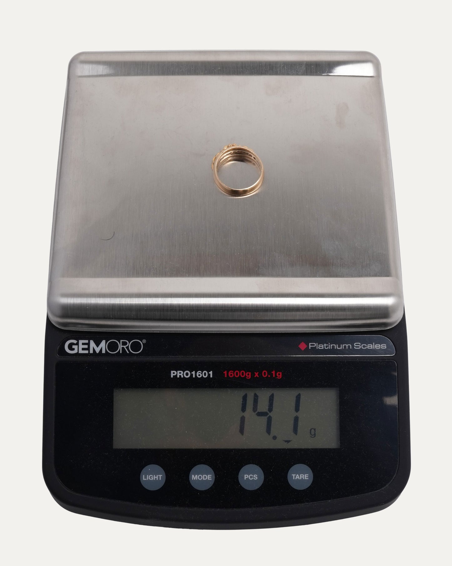 Gold Half Floral Cross Ring