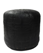 Leather Cross Patch Stool