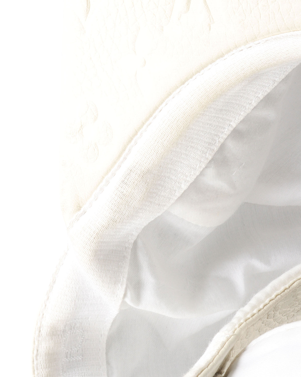 Debossed Leather Tonal Monogram Hat