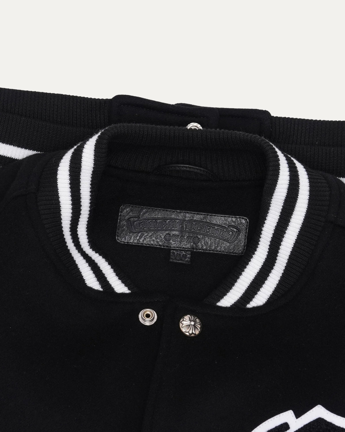 Cashmere and Leather Varsity Chicken Jacket