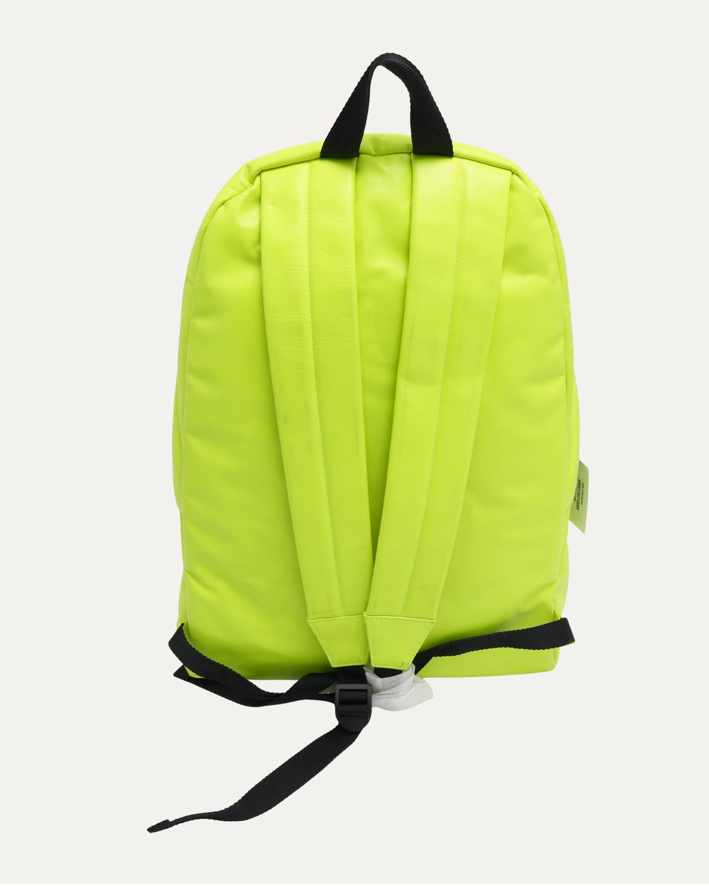Puffy Logo-Print Leather Backpack