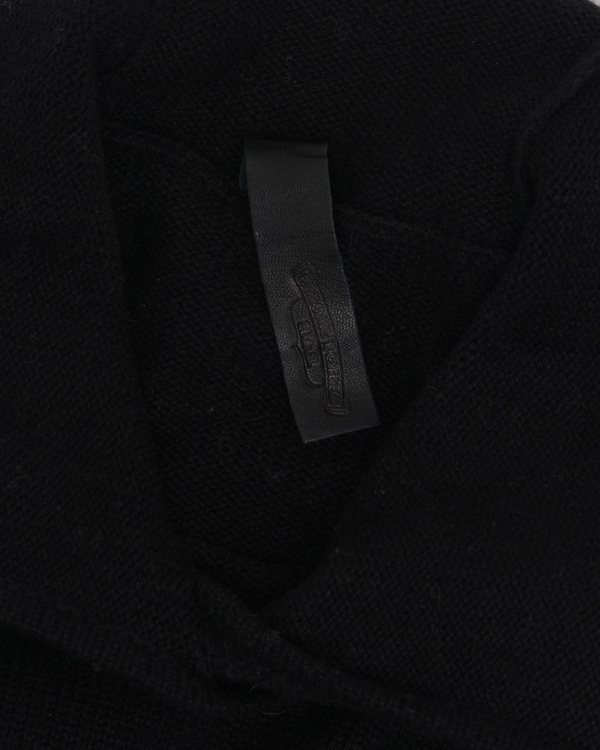 Cross Patch Cashmere Cropped Hooded Sweater